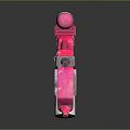 Vibrant Pink Toy Gun Featuring Heart Shaped Tip And Silver Spray Bottle