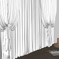 Sheer White Curtains Decorating Window With City View Plants Rug And Magazine