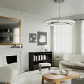 Bright Modern Living Room Interior With Light Sofa Coffee Table Area Rug And Fireplace