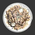 Delicious Biryani Rice With Meat Boiled Egg And Fresh Cilantro On White Plate