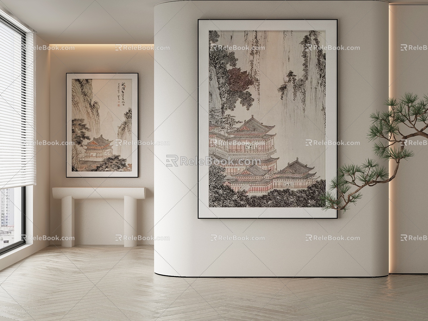 New Chinese Decorative Painting 3d model