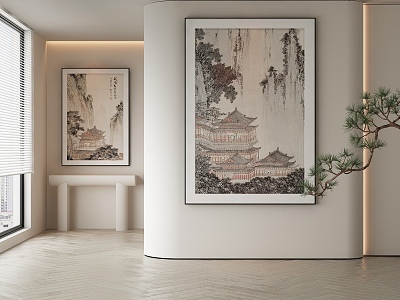 New Chinese Decorative Painting 3d model