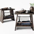 Industrial LOFT Side Table Side Table Corner Table Side Table Coffee Table Low Table Decorative Table Art Table Towel Plant Vase Ornaments 3d model