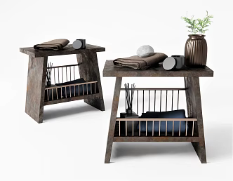 Industrial LOFT Side Table Side Table Corner Table Side Table Coffee Table Low Table Decorative Table Art Table Towel Plant Vase Ornaments 3d model