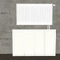 radiator louver cabinet built-in radiator 3d model