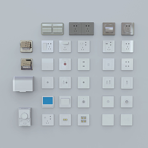 Modern Switch Socket 3d model