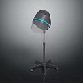 Protective Medical Head Shield With Blue Light Strip On Wheeled Stand