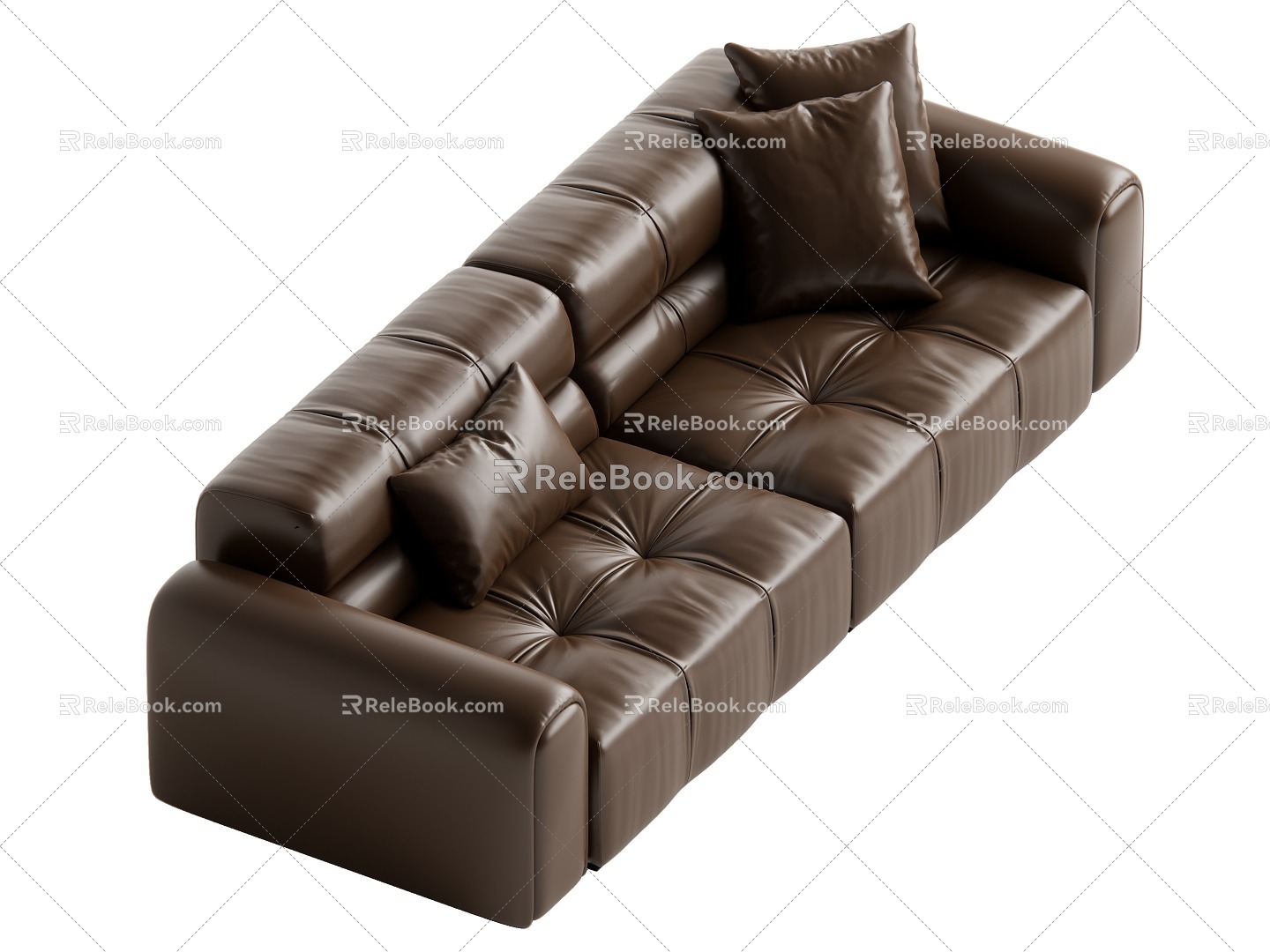 Middle-style multiplayer sofa 3d model