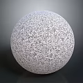 Light Colored Sphere With Detailed Intricate Textured Surface On Dark Background 3d model