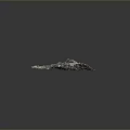 Natural Scenery 3D Terrain Model With Green Vegetation And Water Bodies