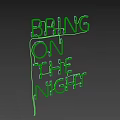 Blue Neon Wall Light with Bring On The Night Text Design for Modern Interior Decor
