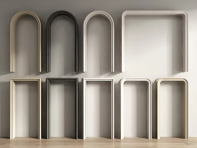 Variety Of Arch Designs In Different Colors And Styles 3d model