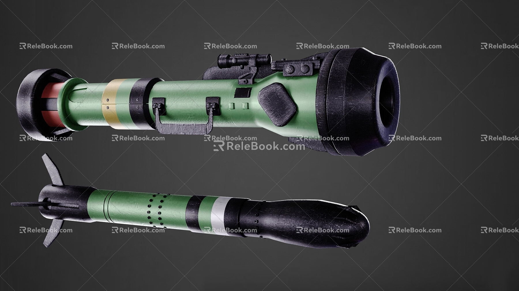 Spike LR2 individual rocket launcher rocket launcher RPG missile rocket anti-tank rocket anti-tank missile 3d model