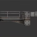 Industrial Heavy Duty Equipment Metal Platform With Railing And Square Openings