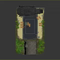 Realistic Military Base Model With Tall Towers Palm Trees And Armored Vehicles