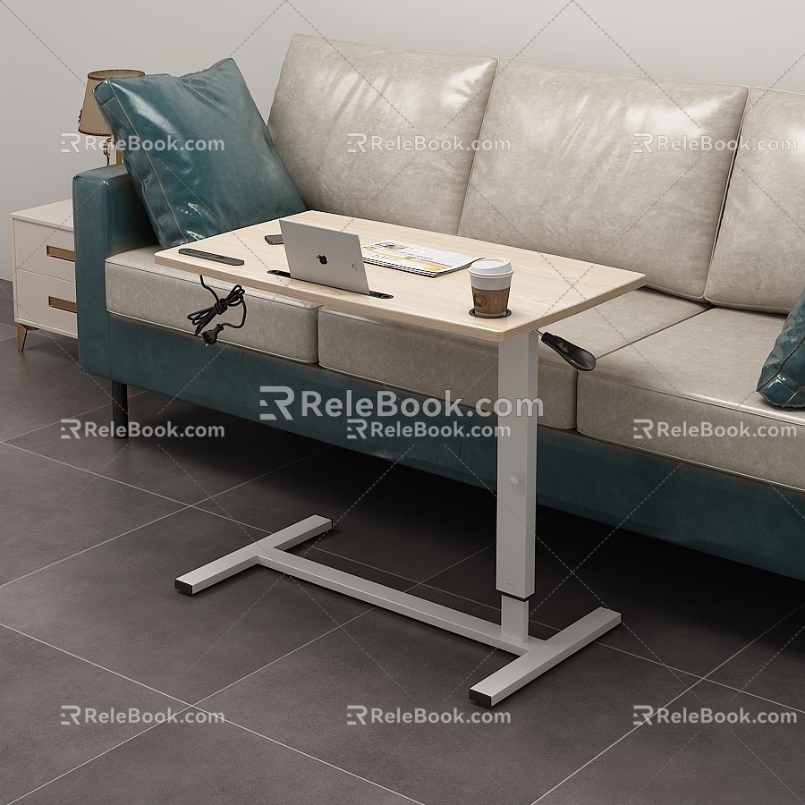 Mobile desk coffee table 3d model