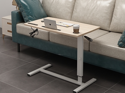 Mobile desk coffee table 3d model