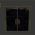 Rustic Copper Textured Entrance Door With Marble Frame And Dark Surface Finish