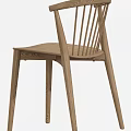 Light Wood Dining Chairs With Slatted Back And Minimalist Design Style