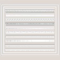Various Decorative Gypsum Cornice Styles for Interior Design Projects 3d model