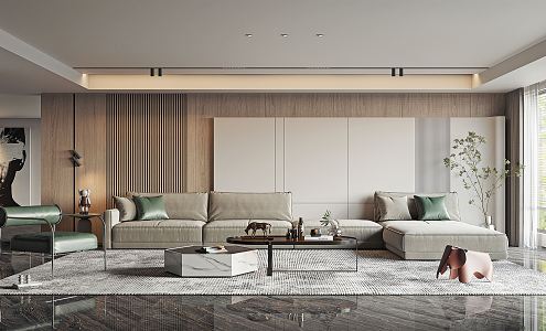 modern living room 3d model