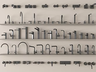 Modern faucet stainless steel faucet sink faucet basin faucet 3d model