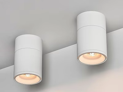 Modern White Recessed Downlights And Spotlights For Indoor Home Lighting 3d model