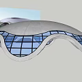 Modern Architecture Landscape Architecture Sunglasses Airplane Sea 3d model
