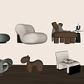 Modern single sofa 3d model