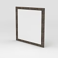 Modern Home Storage Locker With Brown Frame And Gold Line Decoration