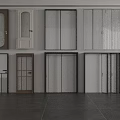 Various Doors And Cabinets With Different Styles Colors And Designs Neatly Arranged In Showroom