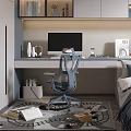 Modern Tatami Bedroom Interior Design With Desk Storage Cabinets And Soft Tones