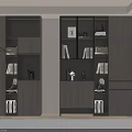 Modern Bookcase Interior Design With Lighting Shelves Books And Decorative Items 3d model