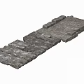 Stone Path Bluestone Stone Block Stone Tablets Ting Step 3d model