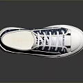 Stylish Daily Life Blue White Shoes With Thick Sole Beige Inner And Geometric Design