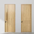 Modern Wooden Swing Doors With Various Panel Designs For Interior Use 3d model