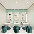 Modern Beauty Hair Salon Interior With Comfortable Seating And Decorative Elements