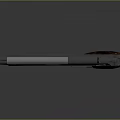 Colt Metallic Pistol With Wooden Grip And Emblem On Dark Background