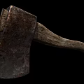 High Quality Rustic Hardware Tool Axe with Metal Head and Wooden Handle 3d model