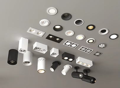 Now downlight spotlight combination 3d model