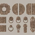 Various Decorative Brass Door Handles With Intricate Patterns And Classic Designs