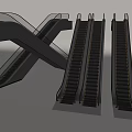 modern elevator escalator elevator 3d model