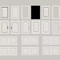 Different Styles of Doors and Windows with Panel Designs and Frame Details