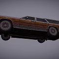 Classic Vintage Station Wagon With Wood Paneling And Roof Rack Design
