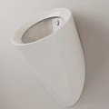 Sleek Modern White Ceramic Wall Mounted Urinal with Streamlined Design for Bathrooms