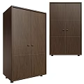Modern Wooden Decorative Cabinet Pair With Double Doors And Stable Bottom Support