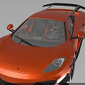 Red Sports Car With Sleek Aerodynamic Design Black Rear Spoiler And Shiny Paint Finish