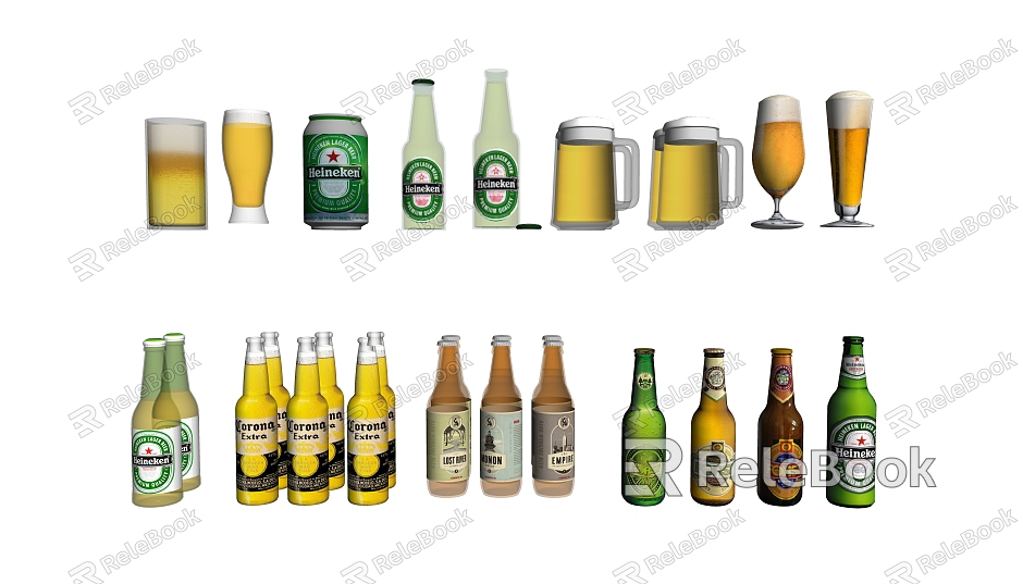 Modern beer. model