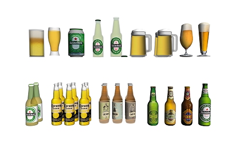 Modern beer. 3d model