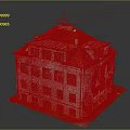 Multi Story Red Roof Building With White Yellow Exterior Many Windows Green Lawn And Pool